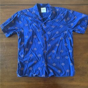 Katin Men's Blue Patterned Casual Shirt